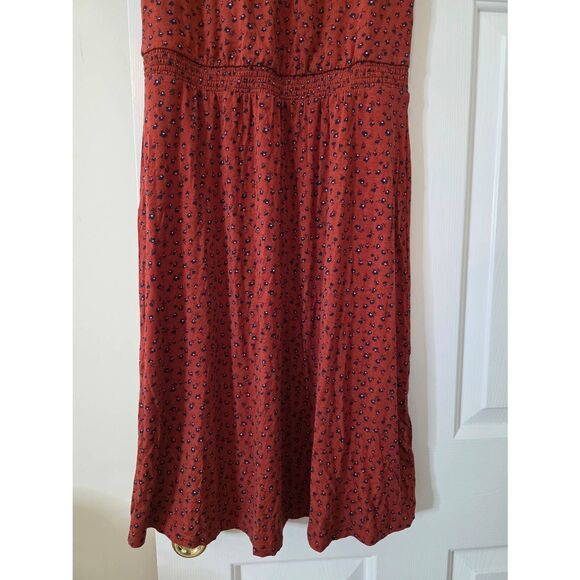 Boden Evangeline Burnt Orange Rust Floral Soft Jersey Dress - NWT - Size 6R - Picture 5 of 9